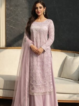 Eid Spicel Peach Colour Palazzo Suit