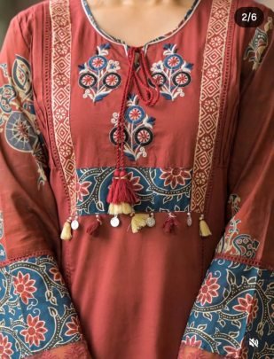 Elegant Cotton Embroidered Straight Kurta Set with Lace Work & Mul Cotton Dupatta