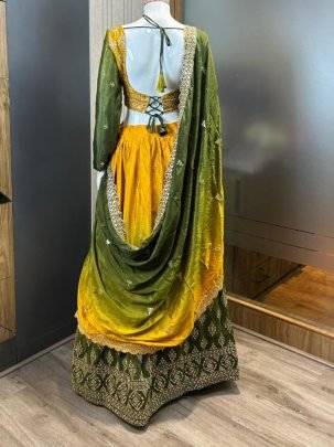 Embllished Semi Stitched Lehenga Choli