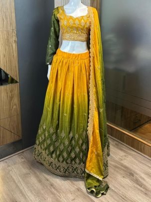 Embllished Semi Stitched Lehenga Choli