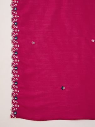 Embroidered  Pink Colour Ready Made Suit