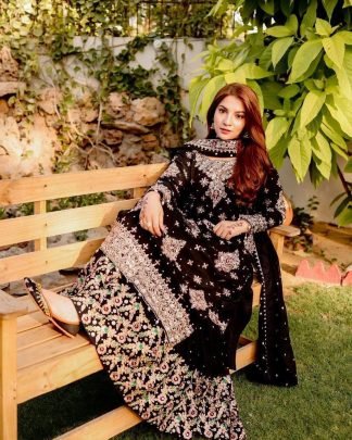 Embroidery Work Black Colour Pakistani Suit