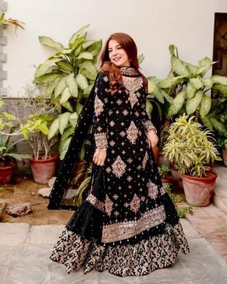 Embroidery Work Black Colour Pakistani Suit