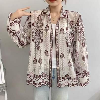 Fancy Maroon Top Shirt With Embroidery Work