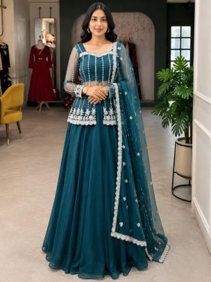 Fancy Rama Colour Lehenga