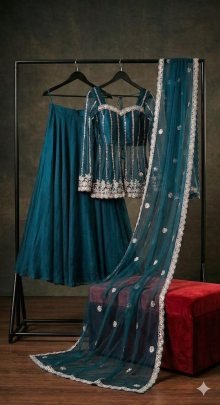 Fancy Rama Colour Lehenga