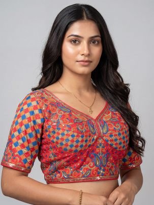 Festive Wear Rani Pink Colour  Ready Made Blouse