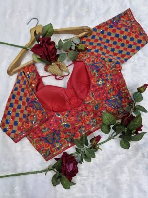 Festive Wear Rani Pink Colour  Ready Made Blouse