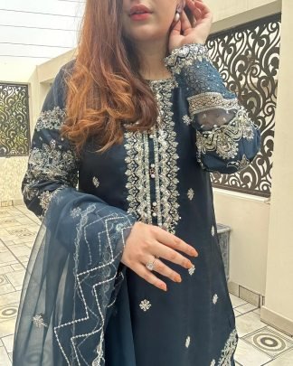 Flora Charm Ensemble Nevi Blue Suits