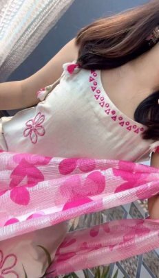 Floral Print Pink Colour Kurti Pant With Dupatta
