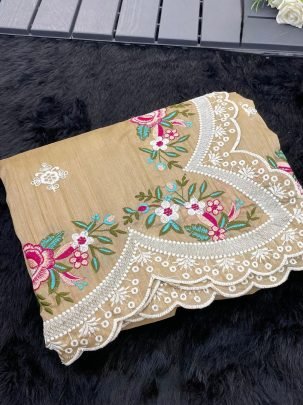 Floral Yellow Majesty Silk Saree