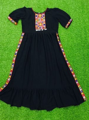 Fox Georgette Black Colour Navratri Kurti