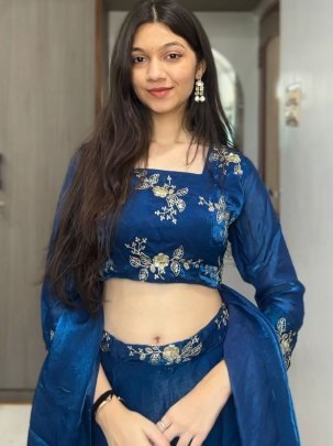 Freddy Silk  Fabric  Rama  Colour  Lehenga