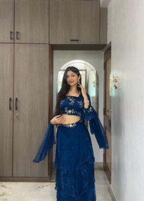 Freddy Silk  Fabric  Rama  Colour  Lehenga