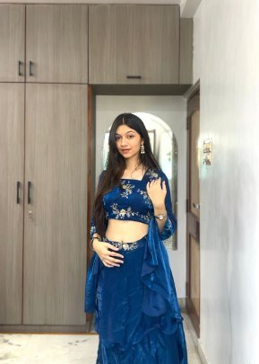 Freddy Silk  Fabric  Rama  Colour  Lehenga