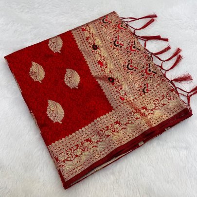 Garnet Glory Red Saree