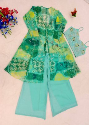 Geogatte With Embroidery cording Work Indo Western Dress