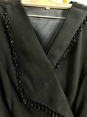 Georgette Fancy Black Co Ord Set