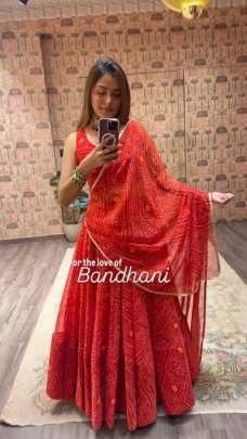 Georgette Printed Work Chaniya Choli With 4.5 Meter Flair