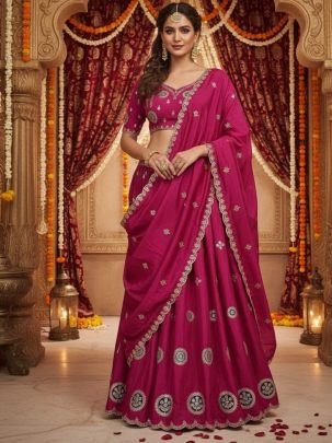 Gota Work Pink Colour  Lehenga Choli