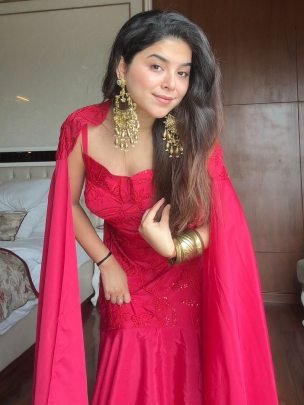 Graceful Layered Ruffle Lehenga with Cape Dupatta