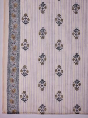 Gray  Colour Silk Fabric Kurti 3 Pcs  Set