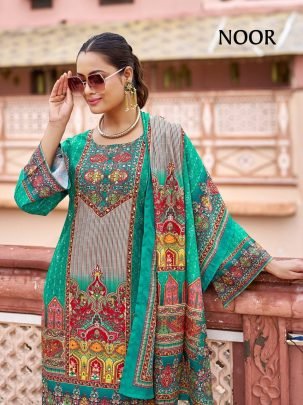 Green Emerald Pure Crape Silk Sharara Set