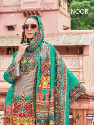Green Emerald Pure Crape Silk Sharara Set