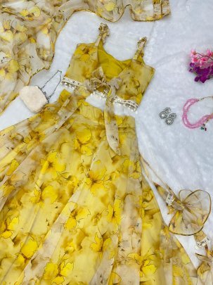 Haldi Special Digital Printed Lehenga