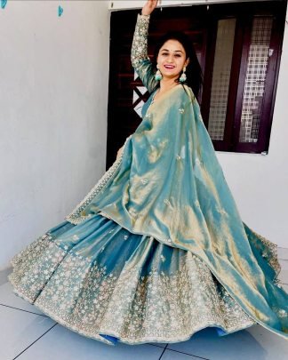 Heavy Fendy Silk Rama Colour Lehenga Choli