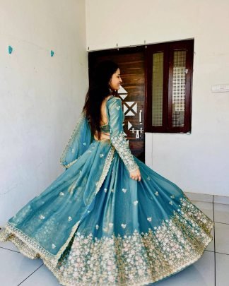 Heavy Fendy Silk Rama Colour Lehenga Choli