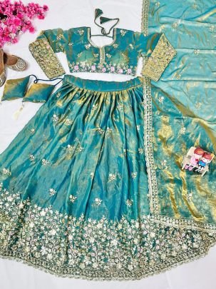 Heavy Fendy Silk Rama Colour Lehenga Choli