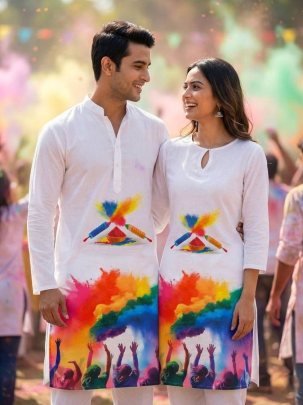 Holi  Festive  Couple Combo for Men And  Women