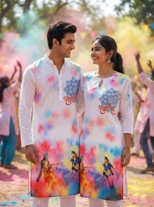 Holi Party Wear Couple Combo
