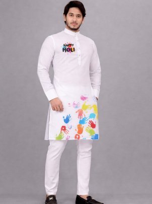 Holi Prints  Mens Kurta 
