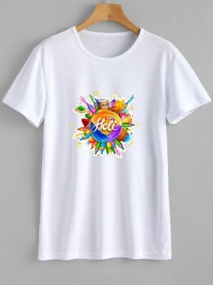 Holi Special Holi Printed Little Girl T Shirt