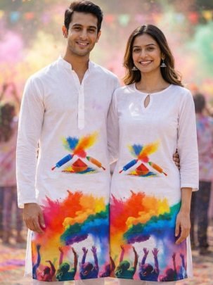 Holi Spicel  Ladies Kurti And Mens Kurta