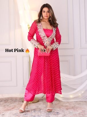 Hot Seasion Forever Rani Pink Indowestern Collection 