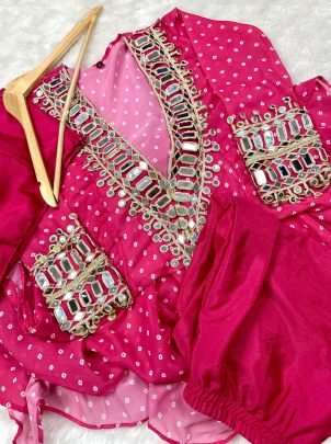 Hot Seasion Forever Rani Pink Indowestern Collection