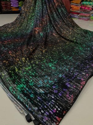 Janhvi Kapoor Wear Multi Colour Bollywood Saree