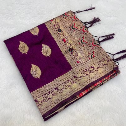 Kamya Silk Wine Elegance Saree