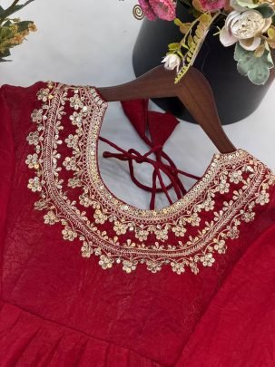 Karwachauth Special Pure Heavy Crush Anarkali Suit Set