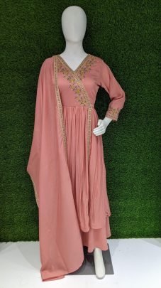 Light Pink Suit With Trouser And Dupatta