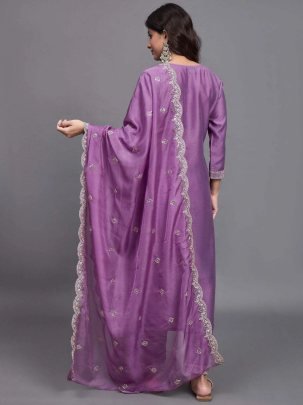 Light Purple kurti For Casual Wear