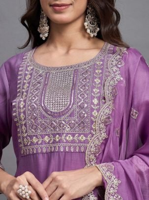 Light Purple kurti For Casual Wear