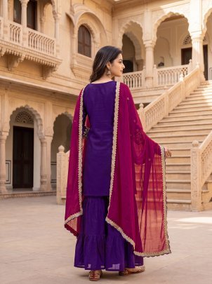 Lining Embroidered Anarkali 3 pcs  Set