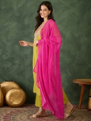 Liril  Colour  Rayon Fabric Ready  Made Suit