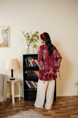 Premium Rayon Cotton Maroon Cord Set