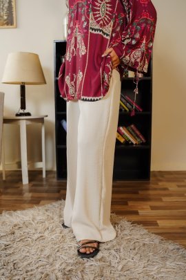 Premium Rayon Cotton Maroon Cord Set