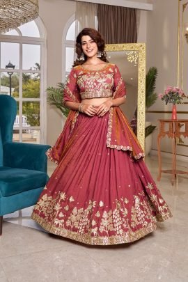 Maroon Wedding Lehenga Set
